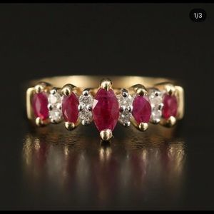 Vintage Ruby and Diamond Ring